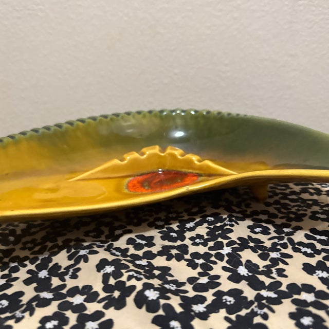 Vintage Mid-Century Modern Maurice of California Ceramic Boomerang Ashtray For Sale - Image 4 of 12