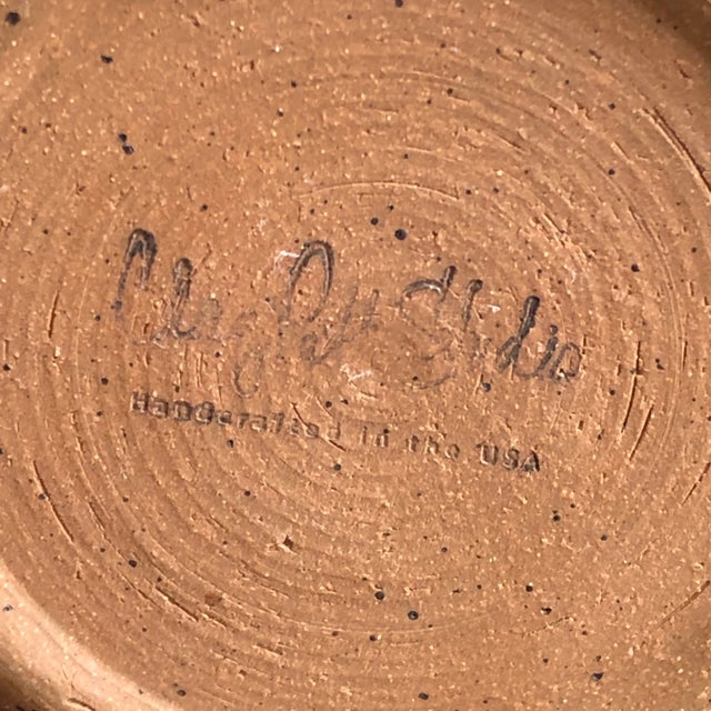 Vintage Studio Stoneware Honey Pot For Sale - Image 11 of 12