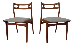 Model 138 Teak & Kvadrat Hallingdal Dining Chairs by Johannes Andersen for Uldum Møbelfabrik, Denmark, 1960s, Set of 2