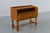 Danish Brutalist Oak Bedside Table, 1970s. Small two drawer commode in Henning Kjærnulf style on a base with bobbin legs....