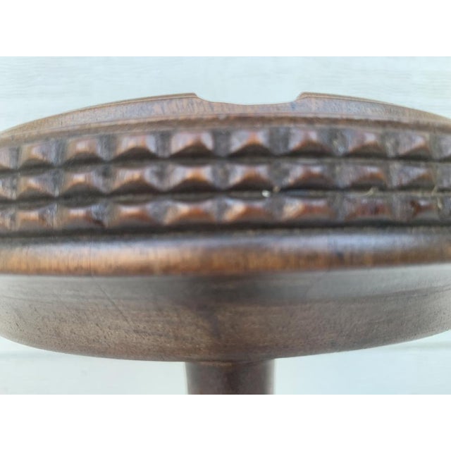 Antique Freestanding Wooden Ashtray in Oak and Mahogany, 1900s For Sale - Image 3 of 18