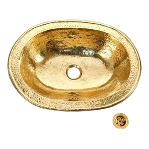 Early 21st Century Moroccan Oval Brass Sink
