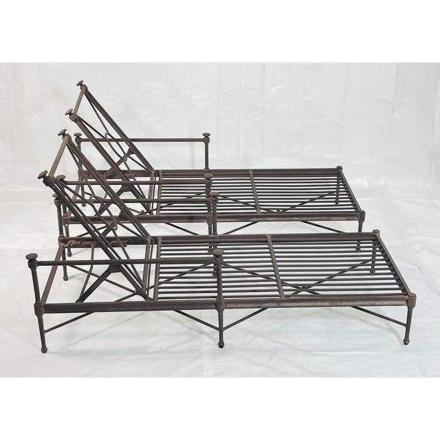 Metal Pair of Restoration Hardware "Catalina" Aluminum Outdoor Lounge Chairs For Sale - Image 7 of 16