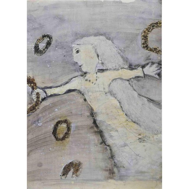 Vintage poster realized after Gadrjel Stupica in occasion of the Winter Olympic Games in Sarajevo in 1984. Offset print....