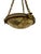 French Alabaster Dome Chandelier Pendant with Bronze Fittings For Sale - Image 4 of 9