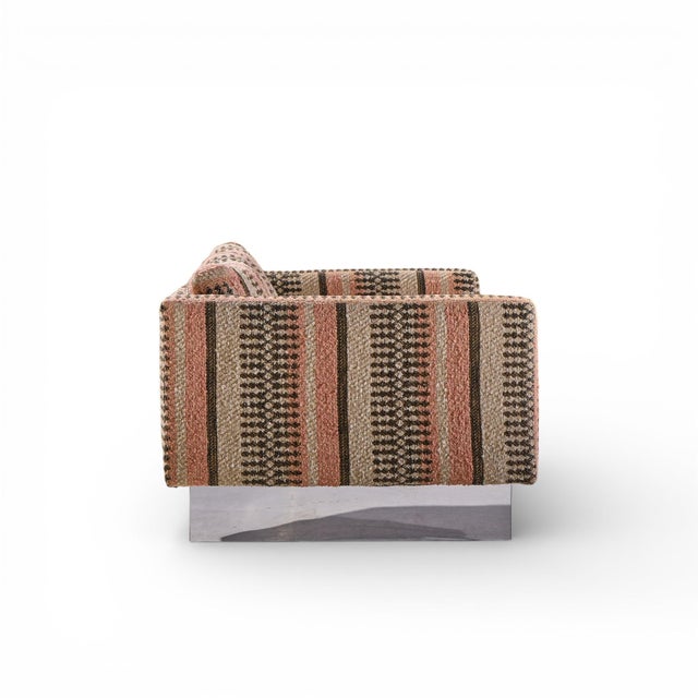 Chrome Milo Baughman for Thayer Coggin Chrome Settee Loveseat Sofa For Sale - Image 8 of 10