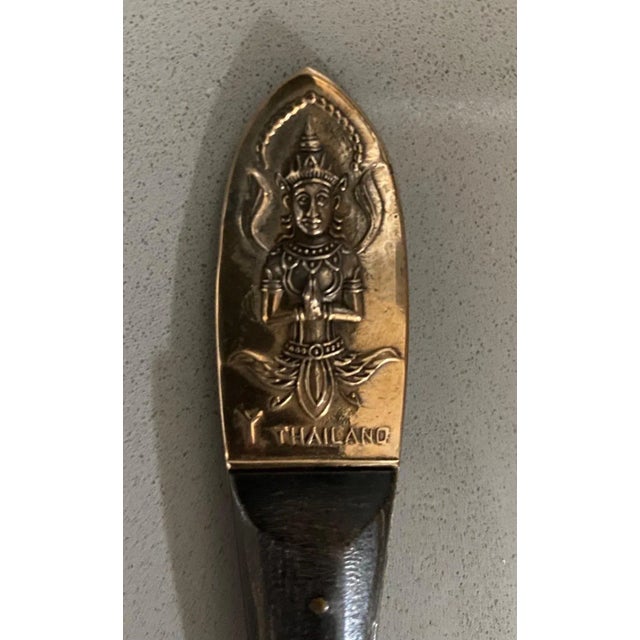 Metal Vintage James Thailand Buddha Bronze Brass Flatware Set- 36 Pieces For Sale - Image 7 of 12