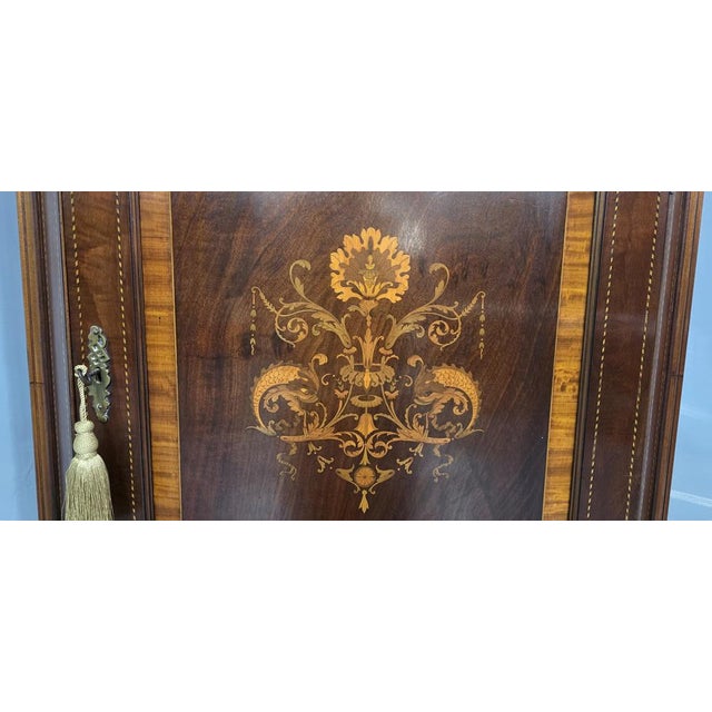 Wood Inlaid Mahogany Cabinet, 1900s For Sale - Image 7 of 15