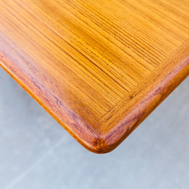 Restored 1960s Danish Modern Teak Draw Leaf Dining Table for 10 Guests For Sale - Image 9 of 12