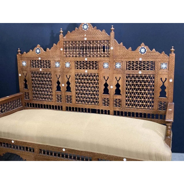 Moorish Middle Eastern Moorish Arabian Style Settee For Sale - Image 10 of 13