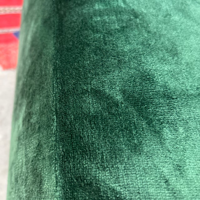 Wood Mid Century Emerald Color Settee/ Sofa Style Cesare Lacca For Sale - Image 7 of 10