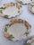 White Vintage Ceramic Basketweave and Peach Decorative Dish Set - A Set of 6 For Sale - Image 8 of 10
