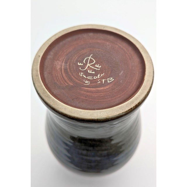 Rörstrand Mid-Century Modern Swedish Stoneware STB Bottle Vase by Carl-Harry Stålhane for Rörstrand, 1957, 1950s For Sale - Image 4 of 6