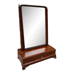 Antique 19th Century Federal Style Flame Mahogany Shaving/Dressing Table Top Dressing Table
