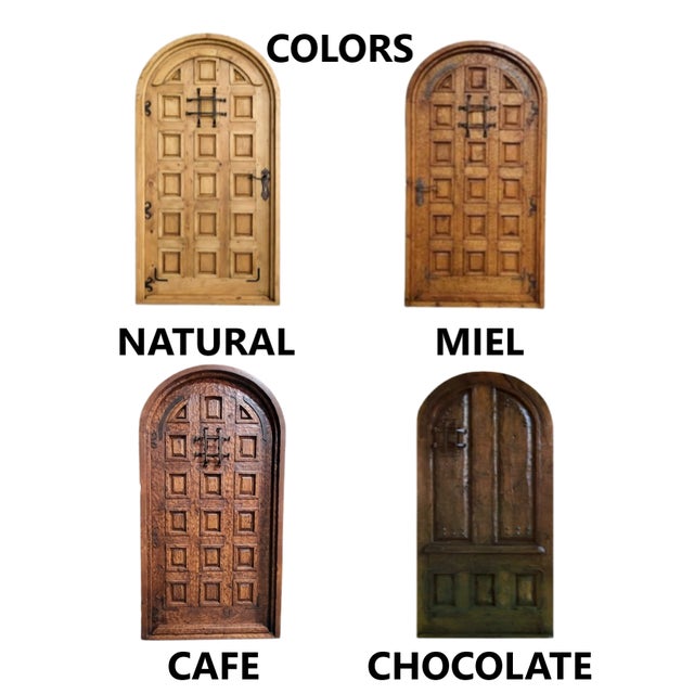 Handcrafted Solid Wood Rustic Door – Custom Spanish Colonial Design Made to Order For Sale - Image 12 of 13