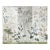 Chinoiserie Tropical Hand-Painted Wallpaper Panels, Soft Off-White Background With Floral & Palm Mural, Set of 3 For Sale