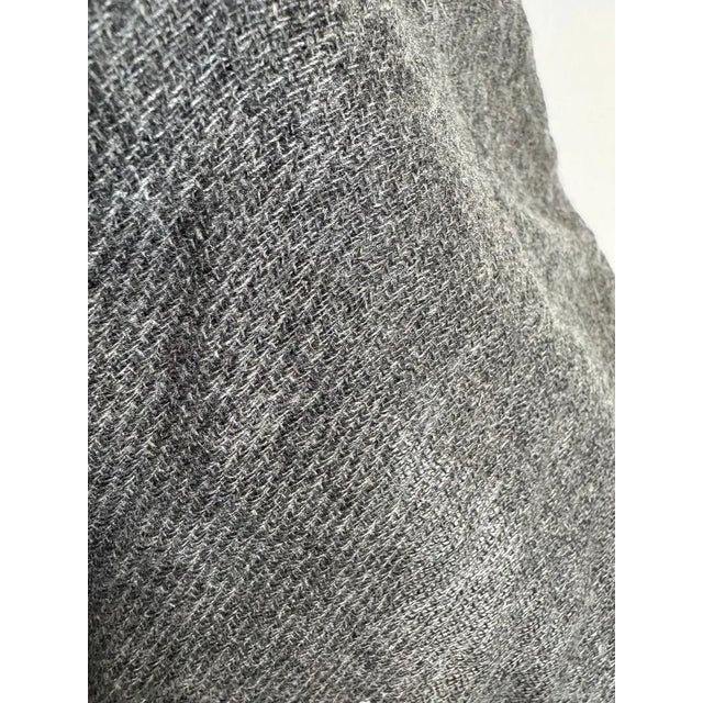 Evelyne Prélonge Cashmere & Faux Fur Shawl – Luxe Gray Wrap, Made in France For Sale - Image 9 of 11