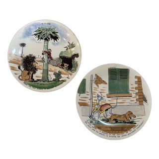 Vintage Sarreguemines Plates, Set of 2 For Sale