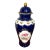Vintage Wallendorf 1764 Echt Kobalt Cobalt Blue Floral Gold Lidded Vase GDR For Sale