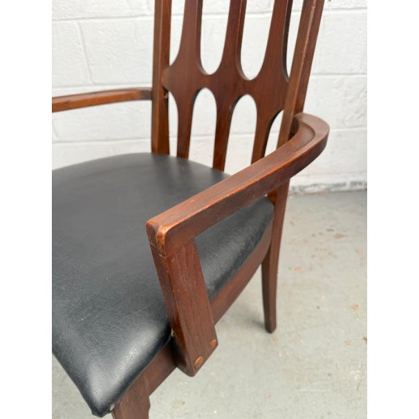 Mid 20th Century Broyhill "Brasilia" Mid Century Walnut Dining Chairs- Set of 6 For Sale - Image 9 of 12