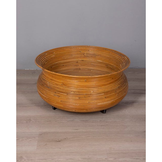 Wood Vintage Italian Bamboo Planter, 1960s For Sale - Image 7 of 7