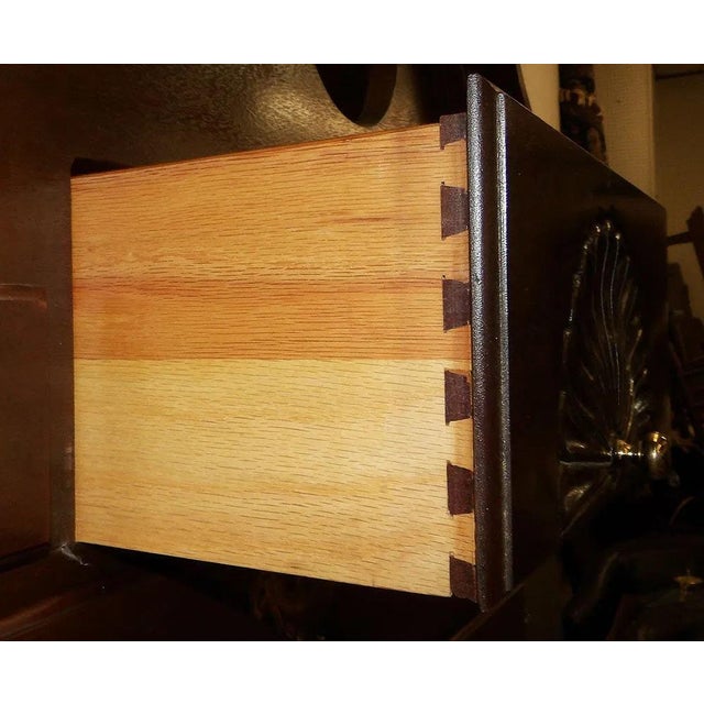 Chestnut 1980s Council Craftsman Queen Anne Cherry Highboy Dresser 11-Drawer For Sale - Image 8 of 11