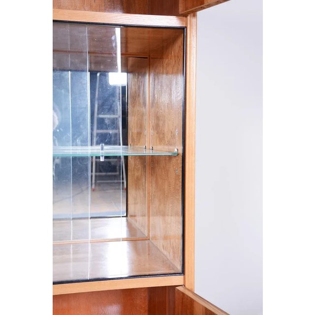 1940s Mid-Century Sideboard in Ash, Glass & Mirror attributed to Krásná Jizba, Czech, 1940s For Sale - Image 5 of 10