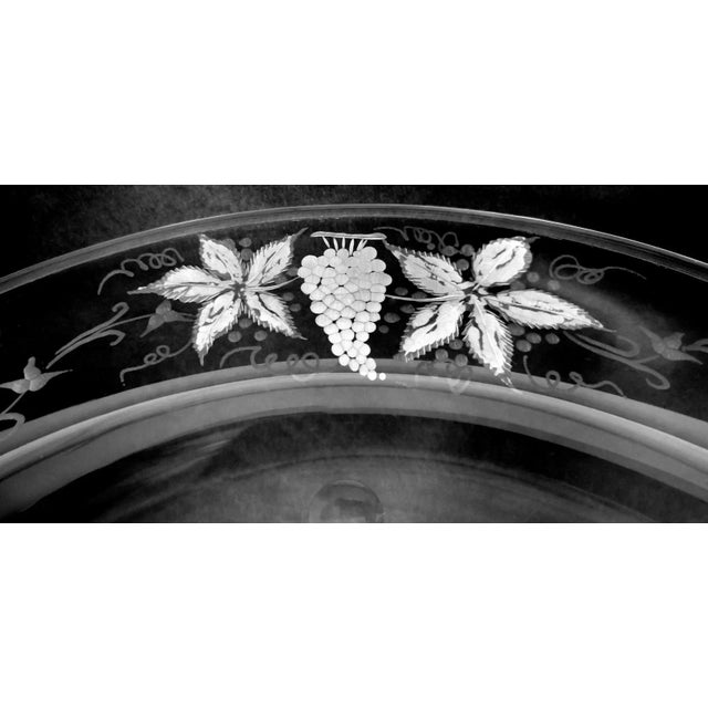 Late 20th Century Art Nouveau Style Huge Crystal Fruit Bowl and Planter Table Centerpiece For Sale - Image 6 of 13