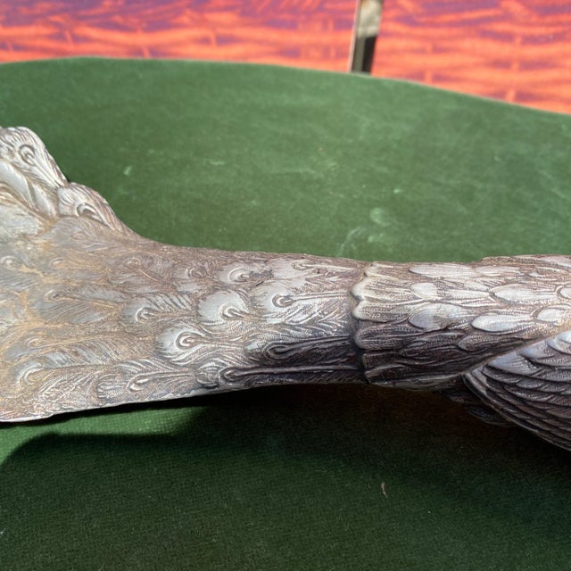 1970s Metal Peacock Bottle For Sale - Image 4 of 7