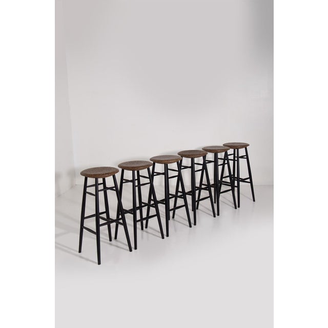 Drifted Stool attributed to Lars Beller Fjetland, Set of 6 For Sale - Image 11 of 11