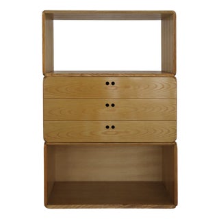 Italian Samara Series Modular Bookcase in Ash by Derk Jan De Vries for Maisa, 1970s For Sale