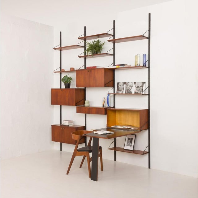 Large Mid-Century Modern Italian Wall Unit with Hidden Desk, 1960s For Sale - Image 4 of 18