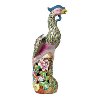 Multi-Colored Mythical Chinese Rooster Sculpture For Sale