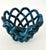 Hand Crafted Cerluean Blue Twisted Pottery Bowl For Sale - Image 12 of 16