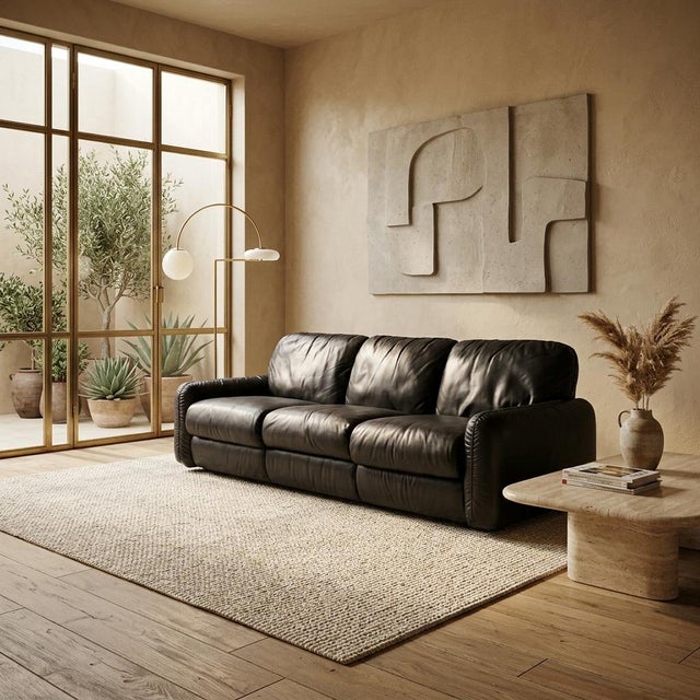 Are you searching for a unique and trend-forward vintage sofa that blends sculptural 1970s presence with lounge-level...
