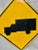 Vintage Reflective Truck Road Sign For Sale - Image 9 of 12