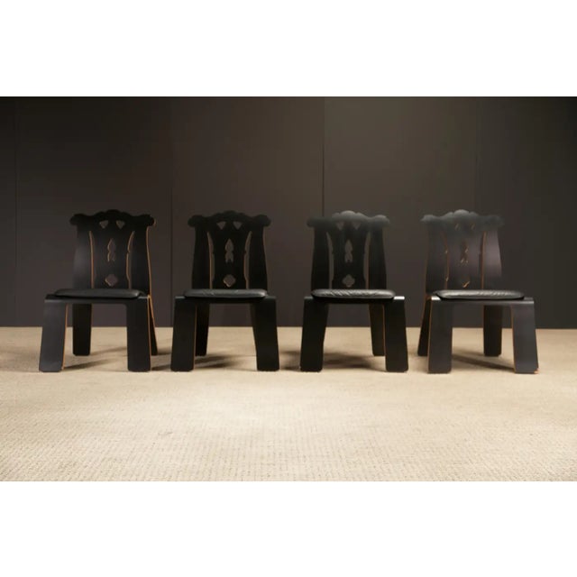This rare and sought after set of collectors chairs is called the 'Chippendale' chair by Robert Venturi and Denise Scott...