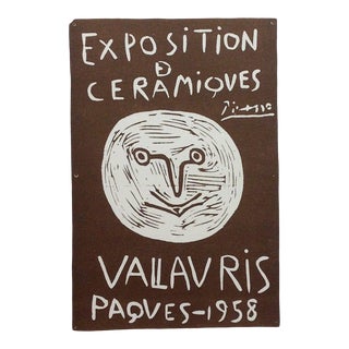 1950s 'Exposition Ceramiques 1958' Lithograph by Pablo Picasso For Sale