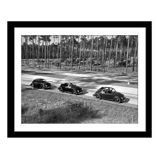 Nolte, Three Models of the Volkswagen Beetle Driving, Germany, 1938/2021, Photograph For Sale