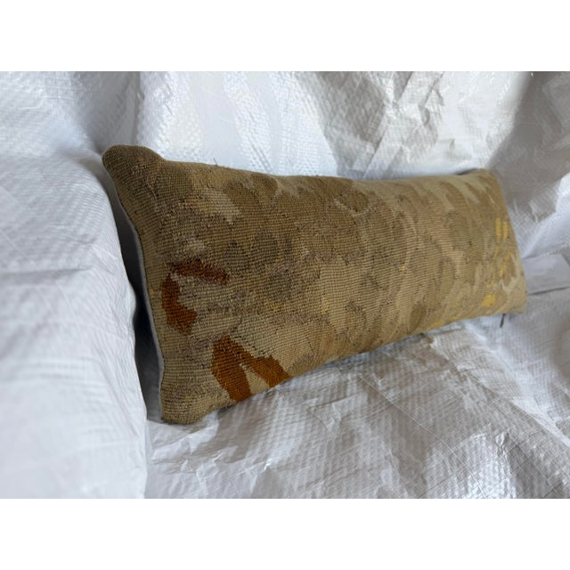 Renaissance 16th Century Antique Brussels Botanical Tapestry Pillow For Sale - Image 3 of 7