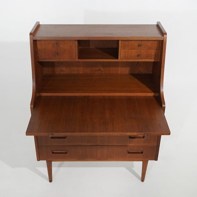 Wood Teak Secretary by Gunnar Nielsen Tibergaard for Tibergaard, 1960s For Sale - Image 7 of 16