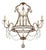 Mid 20th Century Gold Leaf Wrought Iron Rock Crystal & Citrine Fruit Chandelier For Sale