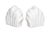 A pair of scallop shell shaped bookends. White Italian Carrara marble with subtle veining is carved into two scallop shell...