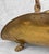 Brass Vintage English Regency Brass Lions Paw Fireplace Firewood Log Holder For Sale - Image 8 of 10
