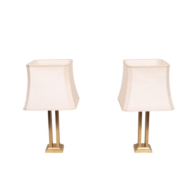 1970s Hollywood Brass Table Lamps from Form Leuchten, Germany, 1970s, Set of 2 For Sale - Image 5 of 11