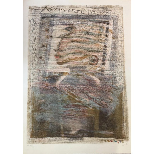 Belli, Homage to Agnes Sorel, 1970s, Oil on Canvas For Sale - Image 6 of 13