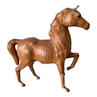 Large Italian Leather Horse Sculpture For Sale