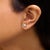 Early 21st Century 14K Yellow Gold 1/2 Cttw Invisible Set Princess Diamond Composite Square Stud Earring (K-L Color, SI1-SI2 Clarity) For Sale - Image 5 of 6