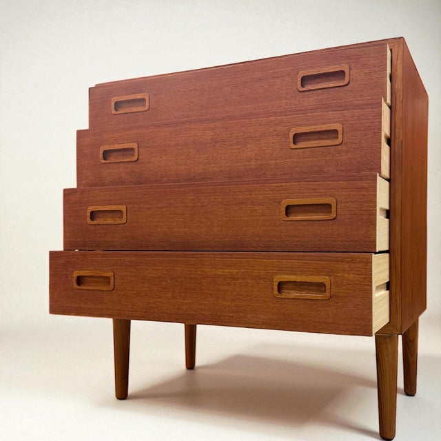 Wood Teak Chest of Drawers from Poul Hundevad, Denmark, 1960s For Sale - Image 7 of 9