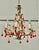 Large French Chandelier with Lipstick Red Teardrops, 1950 For Sale - Image 6 of 9